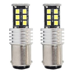 Bec LED auto BA15D P21/5W Canbus 12-24V, 15 SMD, 800 lm, set 2 buc