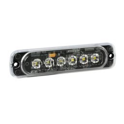 Stroboscop auto multifunctional 6 LED 12/24V portocaliu, IP67