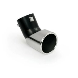 Ornament toba esapament curbat TS-45 din inox lustruit, Ø50-63 mm