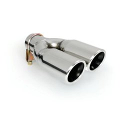 Ornament toba esapament dublu TS-43 din inox lustruit, 33-55 mm