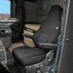 Husa scaun sofer MAN TGX II dupa 2020, dedicata, negru/gri, 1 buc
