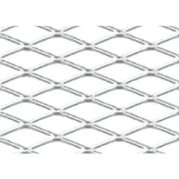 Plasa grila spoiler auto din aluminiu argintiu 120x20 cm, ochi 6x12 mm