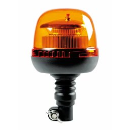 Girofar LED galben stroboscopic 12/24V cu fixare DIN, omologat R65