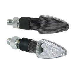 Semnalizari directie moto LED 12V, set 2 bucati, finisaj carbon