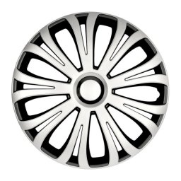 Set 4 capace roti 16 inch negru-argintiu, design modern, Automax