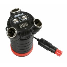 Priza tripla bricheta auto cu 4 USB si voltmetru Multi Power Cup 12/24/36V