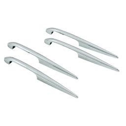 Set aripioare auto pentru styling exterior, crom, 4 buc, 140 mm