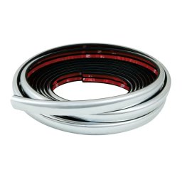 Banda ornament crom adeziva profil L flexibila, 5 m x 15 mm auto