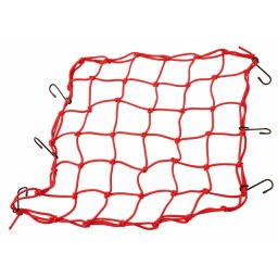 Plasa elastica pentru fixat bagaje Spider 42x42 cm, rosie, 6 carlige