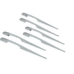 Set aripioare auto pentru styling exterior Long-Fin, crom, 223 mm, 4 buc