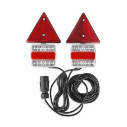 Set lampi stop LED magnetice 12V cu cablu 75 m si catadioptri, 2 buc