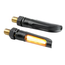 Lampi semnalizare directie LED COB 12V, set 2 bucati, negre, omologare E