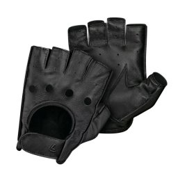 Manusi de conducere din piele cu jumatate de deget Pilot-2, M, negre
