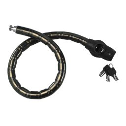 Antifurt cu cablu din otel calit, acoperit cu plastic, 24 mm x 80 cm