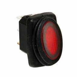 Intrerupator basculant impermeabil Micro 12/24V, 10A, LED rosu