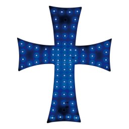 Ornament interior LED tip Cruce 24V, 81 SMD, albastru, cu ventuze