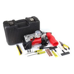 Compresor auto 12V Amio, 2 cilindri, 150 PSI, 60 L/min, furtun 5 m