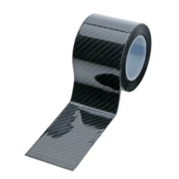 Banda ornament adeziva Carbon-Look din PVC, negru, 300 x 5 cm