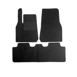 Set covorase auto din mocheta pentru Tesla Model Y 2020+, negre, 3 piese