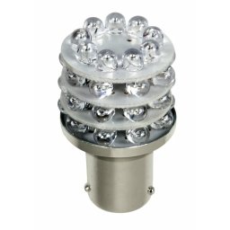Bec auto LED P21W BA15s rosu 12V pentru frana si ceata, 36 LED