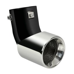 Ornament toba esapament curbat TS-68 din inox lustruit, sunet sport, Ø40-62 mm