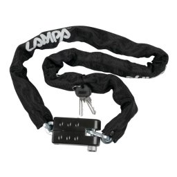 Antifurt lant moto cu lacat din otel calit Snake, 100 cm, Lampa