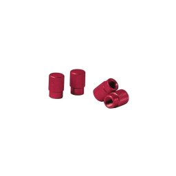 Capace valve auto sport din aluminiu, rosii, set 4 bucati