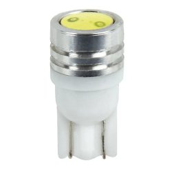 Bec LED T10 12V alb cu 2 cipuri, dubla polaritate, set 2 bucati