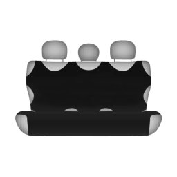 Huse bancheta spate tip maieu negre, set 2 buc, bumbac, universale