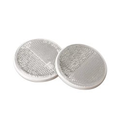 Set 2 reflectorizante auto albe 65 mm, omologate E11, pentru fata