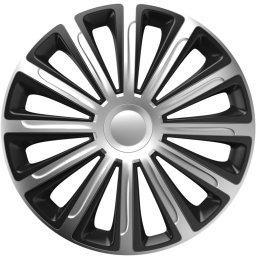 Set capace roti auto 16 inch Cridem Trend, argintiu/negru, 4 buc