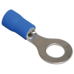 Papuci electrici tip inel Ø5 mm, albastru, set 10 buc pentru conductori