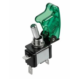 Intrerupator auto cu protectie si LED verde 12V 20A pentru iluminat