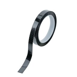 Banda ornament adeziva Carbon-Look din PVC, negru, 500 x 1,5 cm