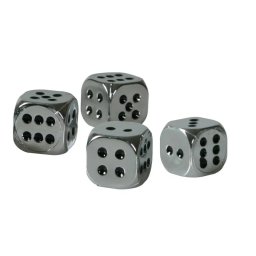 Capace valve auto tip zar California Dices crom, set 4 bucati