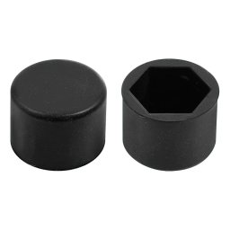 Ornamente din silicon pentru prezoane Hex 19 mm, negre, set 20 buc