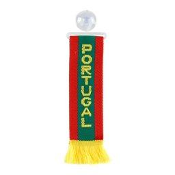 Fanion auto mic cu ventuza pentru parbriz, model Portugalia