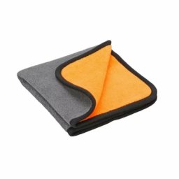 Laveta din microfibra cu doua fete Premium 40x40 cm, gri-portocaliu