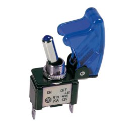 Intrerupator auto cu protectie si LED albastru 12V 20A