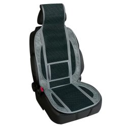 Husa scaun fata din bambus Fresco-Sport, suport lombar, negru/gri