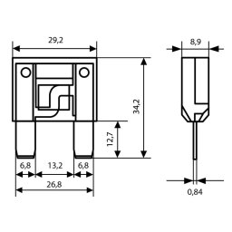 Siguranta plata Maxi 20A auto Lampa, pentru protectia circuitelor electrice