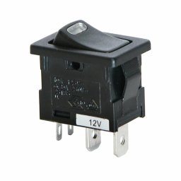Intrerupator basculant auto cu LED 12V rosu Carpoint 19x12 mm