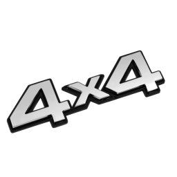 Emblema auto 3D 4x4 cromata cu adeziv 3M, 105x33 mm