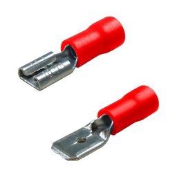 Kit papuci electrici auto 40 buc, 6,3x0,8 mm, rosu, Pilot Lampa