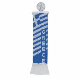 Fanion auto mic cu ventuza pentru parbriz, model steag Grecia
