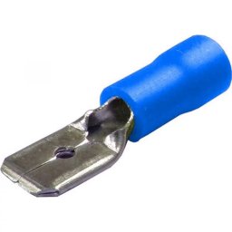Papuci electrici tata 6,3x0,8 mm albastru, set 10 buc