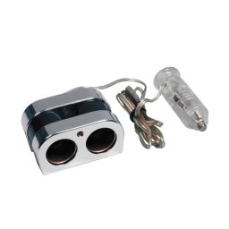 Priza dubla bricheta auto 12V cu cablu 200 cm, LED si siguranta