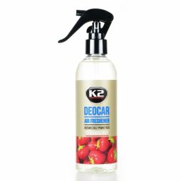 Odorizant auto cu atomizor K2 Deocar, parfum capsuni, 250 ml