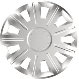 Set 4 capace roti auto Victory 15 inch, argintii, din ABS rezistent