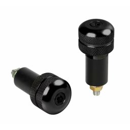 Capete ghidon moto universale din aluminiu anodizat, negre, 2 buc